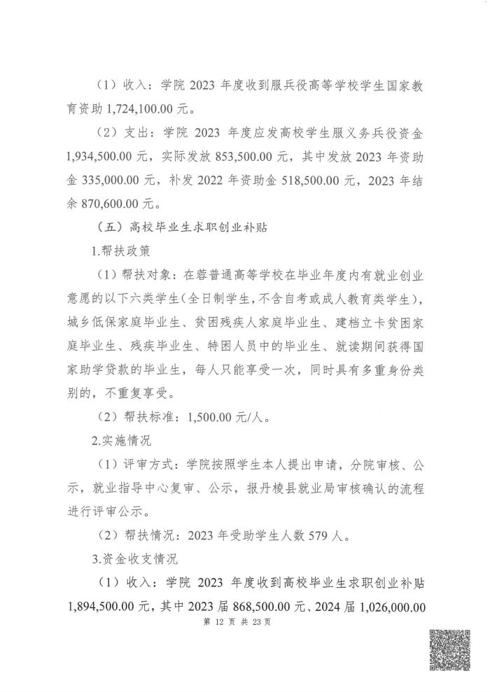 眉山药科职业学院2023年度贫困学生奖助政策执行情况专项审计报告_11.jpg